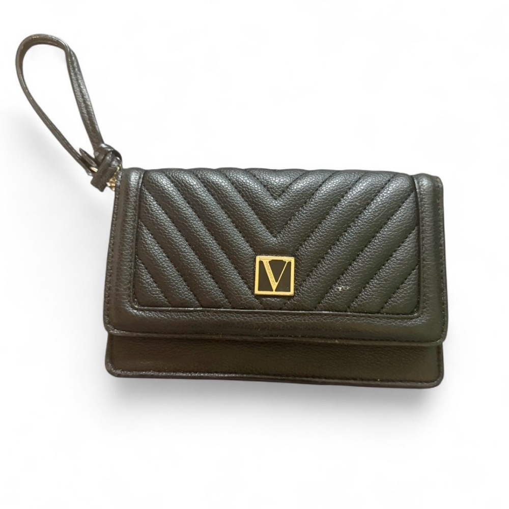Victoria secret black quilted wallet